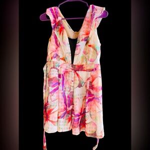 Zara Multicolored Ruffled Plunge Sundress